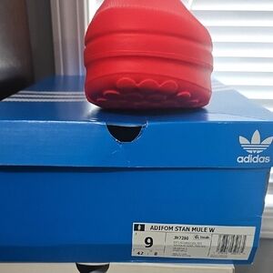 Adidas Bold Red Adifom Stan Mule